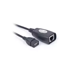 Кабель интерфейсный USB 2.0 удлинитель Gembird AM-AF/RJ45Fx2 UAE-30M по витой паре