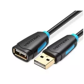Кабель интерфейсный USB 2.0 удлинитель Vention CBCBF AM/AF - 1м Чёрный