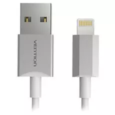 Кабель интерфейсный USB 2.0 Vention VAI-C02-W100 AM/Linghtning 8M серебристый