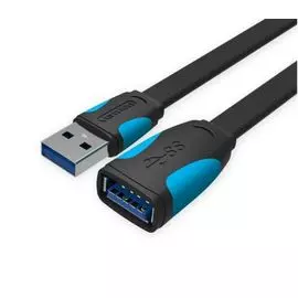 Кабель интерфейсный USB 3.0 удлинитель Vention VAS-A13-B050 AM/AF - 0,5м плоский