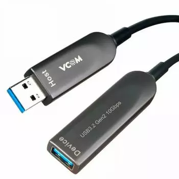 Кабель интерфейсный VCOM D3730-10.0 активный оптический USB3.2 Extention AM-AF 10м