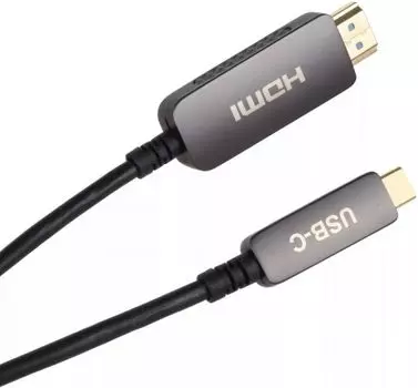 Кабель интерфейсный VCOM D3742CH-5.0 активный оптический USB TypeC--->HDMI 2.0v 5м