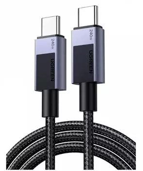 Кабель интерфейсный UGREEN L513 45068_ Type C 2.0 Male To Type C 2.0 Male Charging&Data (240W Max). Длина: 2м. Цвет: черный