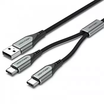 Кабель интерфейсный Vention CQOHF USB-CM х 2/USB 2.0 AM - 1м.