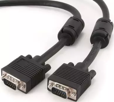 Кабель интерфейсный VGA Filum FL-CPro-VGAM-VGAM-1.8M 1.8 м., двойной экран, ферритовые кольца, черный, разъемы: VGA male-VGA male, пакет