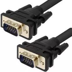 Кабель интерфейсный VGA-VGA GCR 15M/15M GCR-VM2VM2-5.0m 5, чёрный, позол контакты, феррит кольца, OD8.0 mm. 28/28 AWG, дв экран (33-050613)