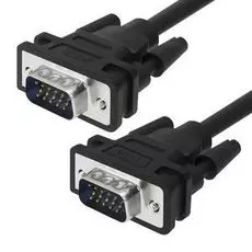 Кабель интерфейсный VGA-VGA GCR GCR-VM2 10.0м, чёрный, позол контакты, ферр кольца, OD8.0mm, 15M/15M
