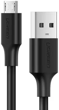 Кабель интерфейсный UGREEN US289 USB 2.0 A to Micro USB Nickel Plating, длина: 1,5м Цвет: черный