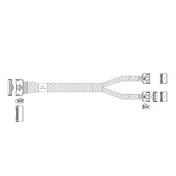 Кабель JPC P5060BG10800-2 Slimline SASx8 LowProfile to 8x SATA 7P