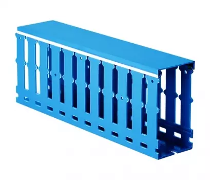 Кабель-канал DKC 00288RL перфорированный, с крышкой, синий RL12 60x60, "Quadro" (уп/12 м)