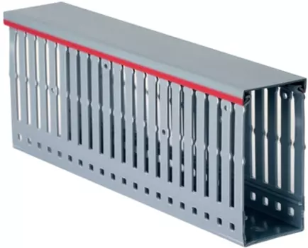 Кабель-канал DKC 01155RL перфорированный, с крышкой, серый RL6 100x40, "Quadro" (уп/8 м)