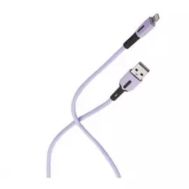 Кабель интерфейсный Usams SJ431 УТ000021047 USB/Lightning с индикатором, 1м, силиконовый, фиолетовый (SJ431USB04)