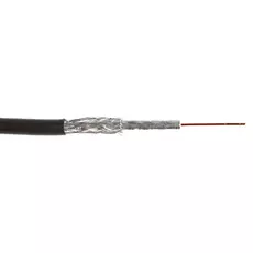 Кабель коаксиальный RG 6 Hyperline COAX-RG6-500 (500 м)RG-6, 75 Ом (ТВ, SAT, CATV), жила - 18 AWG (1.02 mm, омедненная сталь), PVC, черный