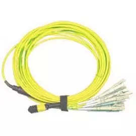 Кабель Lanmaster LAN-12M-12LC/OS2-1.0 12 волокон OS2, низкие потери, LSZH, 1 м, желтая