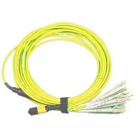 Кабель Lanmaster LAN-12M-12LC/OS2-2.0 12 волокон OS2, низкие потери, LSZH, 2 м, желтый