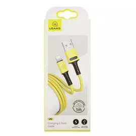 Кабель интерфейсный Usams US-SJ434 U52 УТ000021869 USB/Lightning, 1м, желтый (SJ434USB03)