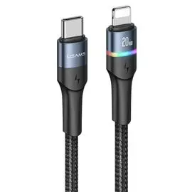 Кабель интерфейсный Usams US-SJ538 U76 УТ000029650 Type-C/Lightning PD Fast Charging, 1.2м, черный(SJ538USB01)