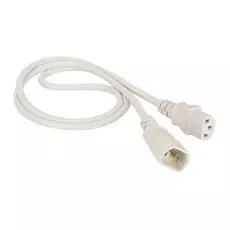 Кабель питания Lanmaster LAN-PP13/14-10-WH C13-C14, 3х0.75, 220В, 10А, белый, 10 метров