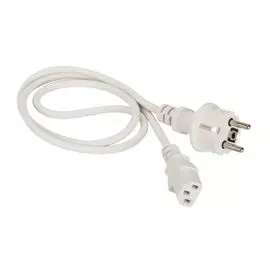 Кабель питания Lanmaster LAN-PP13/SH-0.5-WH C13-Schuko, 3х0.75, 220В, 10А, белый, 0.5 метра