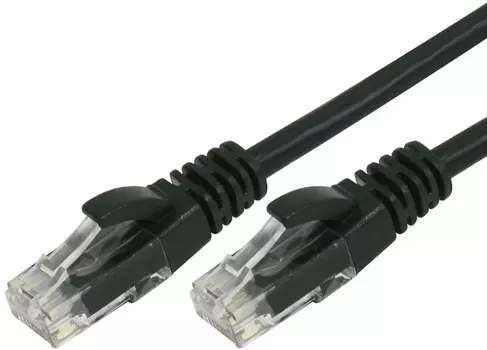 Кабель LAZSO WE-52U(1m) коммутационный (патч-корд) UTP (неэкранированный), CAT5e, скорость передачи данных до 1Гбит/с, длина 1м. (чёрный)