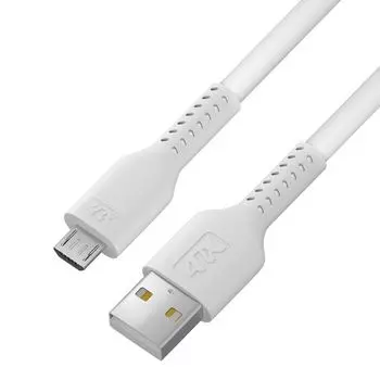 Кабель интерфейсный USB 2.0 4PH 4PH-R90066 1.0m MicroUSB, белый ПВХ