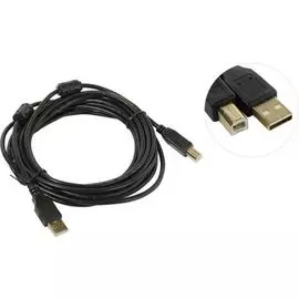 Кабель интерфейсный USB 2.0 5bites UC5010-050A AM-BM, ferrite, 5M, черный
