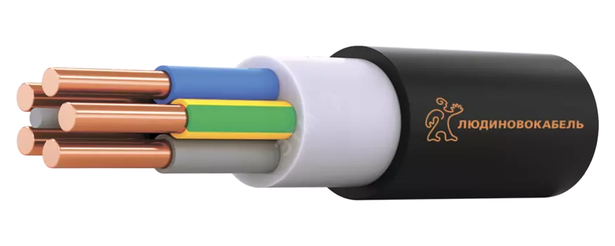 Кабель Людиновокабель ВВГнг(А)-LS 5х2,5ок(N,PE)-0,66 Л0015806 (100м)