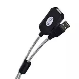 Кабель интерфейсный USB 2.0 Aopen/Qust ACU823-10M удлинительный активный A(M)/A(F), 10m