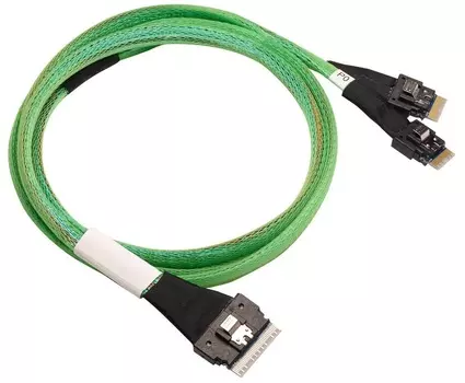 Кабель Luxshare L285SL013-SD-R Slimline SASx8 to 2*Slimline SASx4 + SFF9402, 0.65M