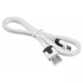 Кабель интерфейсный USB 2.0 Buro BHP MICROUSB 1M FLAT micro USB B (m) USB A(m) 1м белый плоский
