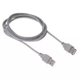 Кабель интерфейсный USB 2.0 Buro BHP RET USB_AF30 3м, серый, блистер 485540