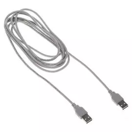 Кабель интерфейсный USB 2.0 Buro BHP RET USB_AM30 3м, серый, блистер