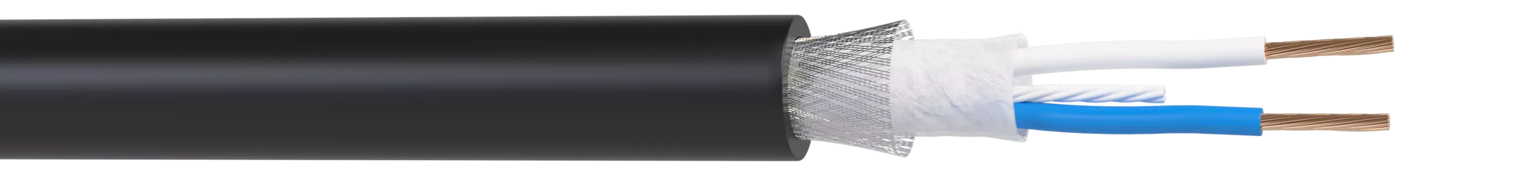 Кабель микрофонный Wize WMC2050P балансный, 50м, 20 AWG, 0.5мм, диаметр 6.7мм, экран, медь 28x0.15мм, чёрный, бухта