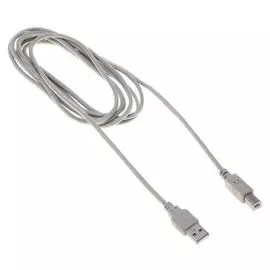 Кабель интерфейсный USB 2.0 Buro BHP RET USB_BM30 3м, серый, блистер