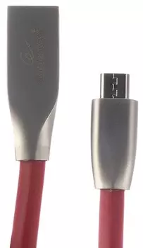 Кабель интерфейсный USB 2.0 Cablexpert CC-G-mUSB01R-1.8M AM/microB, серия Gold, длина 1.8м, красный, блистер