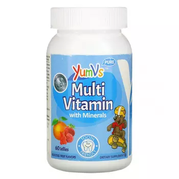 YumV's, Мультивитамины с минералами, приятные фруктовые вкусы, 60 желейных таблеток