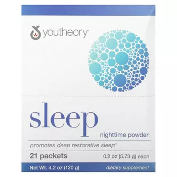 Youtheory, Sleep, ночной порошок, 21 пакетик по 5,73 г (0,2 унции)
