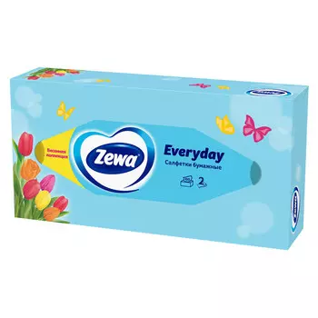 салфетки косметические ZEWA Everyday 2-слойные 100шт