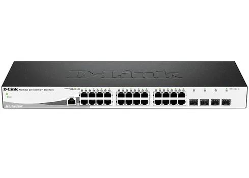 Коммутатор D-link DGS-1210-28/ME, управляемый, кол-во портов: 24x1 Гбит/с, кол-во SFP/uplink: SFP 4x1 Гбит/с, установка в стойку (DGS-1210-28/ME/A2A)