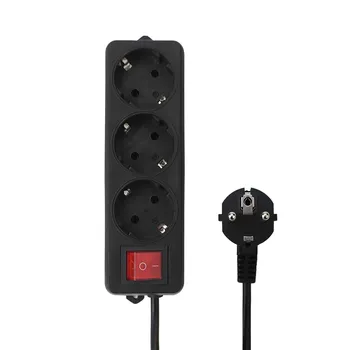 Удлинитель Гарнизон, 3-розетки, 3 м, черный (EL-NB-G3-B-3)