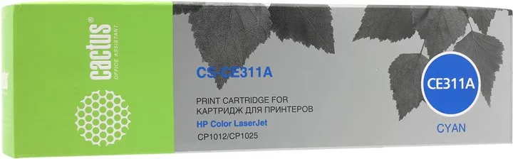 Набор картриджей лазерный Cactus CS-CE311A/312A/313A (CE311A), цветной, 1000 страниц, 3 шт., совместимый для LaserJet Pro CP1025 / CP1025nw / M275 / CP1025 / CP1025nw / 100 M175a / 100 M175nw