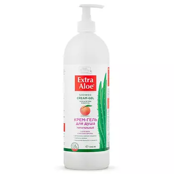 VILSEN Крем-гель для душа питательный с алоэ вера и маслом персика "Extra Aloe"