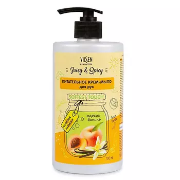 VILSEN Питательное крем-мыло для рук персик и ваниль "Juicy&amp;Spicy"
