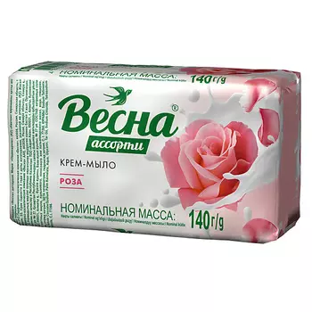ВЕСНА Крем-мыло туалетное твердое роза 140