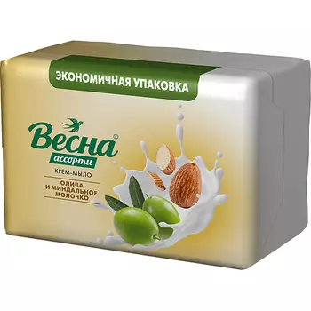 ВЕСНА Крем-мыло твердое олива и миндальное молочко 300.0