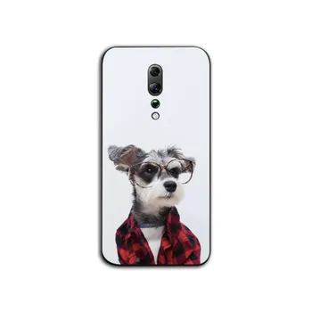 Schnauzer Dog Cute Wear Glasses Phone Case For OPPO Find X5 X3 X2 A93 Reno 8 7 Pro A74 A72 A53 Soft Black Phone Cover OPPO Find X5