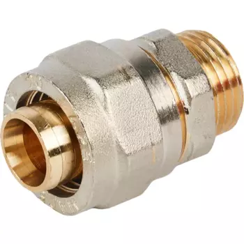 Муфта комбинированная Stout 1/2"x20 мм НР латунь