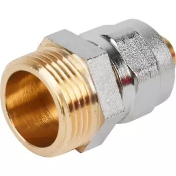 Муфта комбинированная Stout 3/4"x16 мм НР латунь