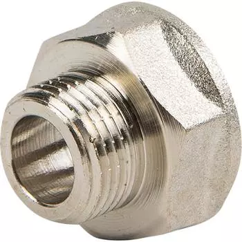 Переходник Valtec внутренняя-наружная резьба 1/2"х3/8" никелированная латунь VTr.592.N.0403