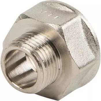 Переходник Valtec внутренняя-наружная резьба 3/4"х1/2" никелированная латунь VTr.592.N.0504